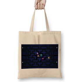 Baskı Dükkanı Pac Man Bez Kadın Günlük Çanta