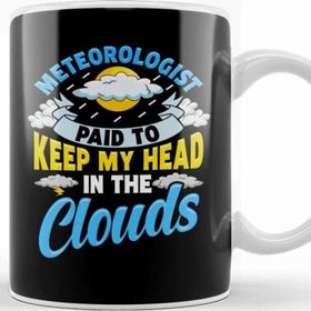Baskı Dükkanı Paid To Keep My Head In The Clouds Meteorology Pun Kupa