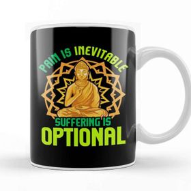 Baskı Dükkanı Pain is Inevitable Suffering is Optional Meditate Kupa