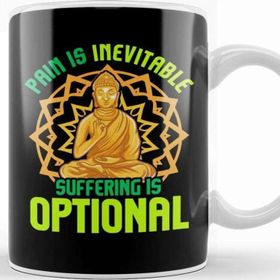 Baskı Dükkanı Pain is Inevitable Suffering is Optional Meditate Kupa