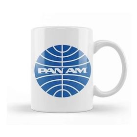 Baskı Dükkanı Pan Am Defunct Airline Logo Grey Version Kupa