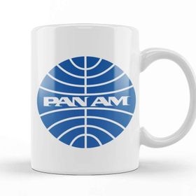 Baskı Dükkanı Pan Am Defunct Airline Logo Grey Version Kupa