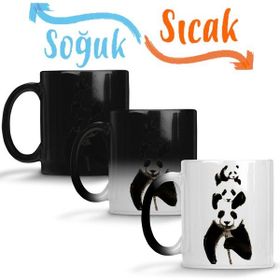 Baskı Dükkanı Panda 03 Sihirli Porselen Kupa