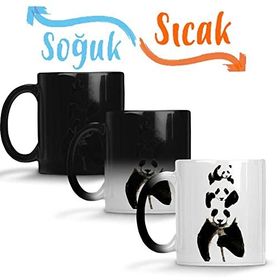 Baskı Dükkanı Panda 03 Sihirli Porselen Kupa