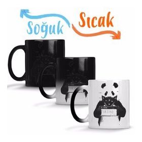 Baskı Dükkanı Panda Bad Sihirli Porselen Kupa