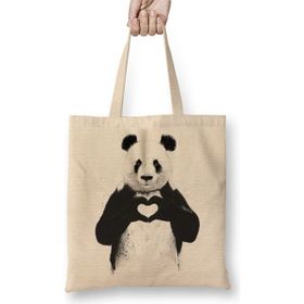 Baskı Dükkanı Panda Bez Kadın Günlük Çanta