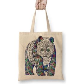 Baskı Dükkanı Panda Color Bez Kadın Günlük Çanta
