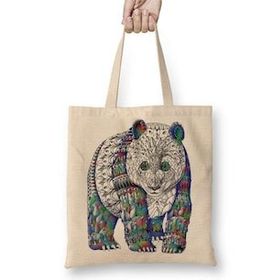 Baskı Dükkanı Panda Color Bez Kadın Günlük Çanta