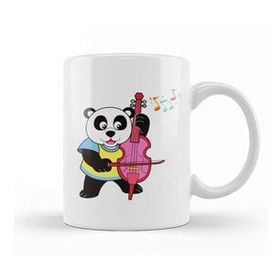 Baskı Dükkanı Panda Loves Music Music Is Life Kupa