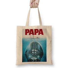Baskı Dükkanı Papa Ghost Bc Bez Kadın Günlük Çanta
