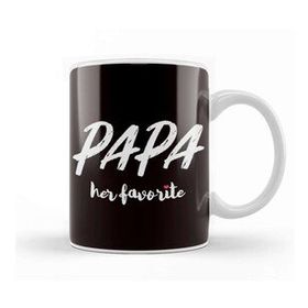 Baskı Dükkanı Papa Her Favorite Dad Husband Daughter Daddy Poppa Father Kupa