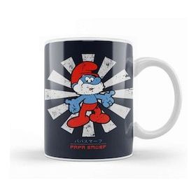 Baskı Dükkanı Papa Smurf Retro Japanese Kupa