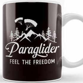 Baskı Dükkanı Paraglider Freedom Paragliding Skydiving Parachute Flying Kupa