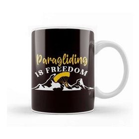 Baskı Dükkanı Paragliding Freedom Paraglider Parachuting Skydiving Pilot Kupa