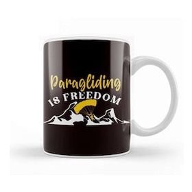 Baskı Dükkanı Paragliding Freedom Paraglider Parachuting Skydiving Pilot Kupa