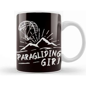 Baskı Dükkanı Paragliding Girl Paraglider Parachute Skydiving Flying Pilot Kupa