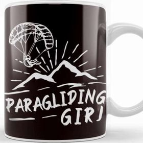 Baskı Dükkanı Paragliding Girl Paraglider Parachute Skydiving Flying Pilot Kupa