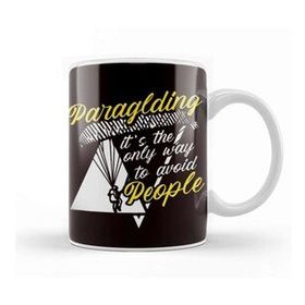 Baskı Dükkanı Paragliding Paraglider Introverted Skydiving Parachuting Sky Kupa