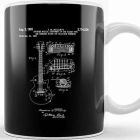 Baskı Dükkanı Patent 1955 Gibson Les Paul Guitar Kupa