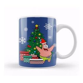 Baskı Dükkanı Patrick Star Around The Christmas Tree Spongebob Kupa