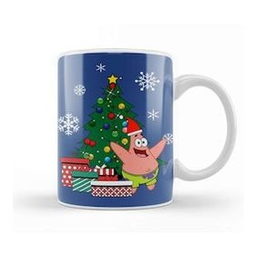 Baskı Dükkanı Patrick Star Around The Christmas Tree Spongebob Kupa