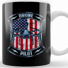 Baskı Dükkanı Patriotic Drone Pilot America Usa Droning Kupa