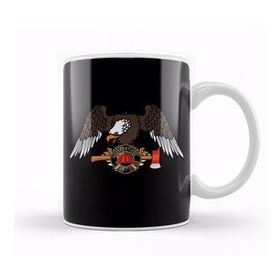 Baskı Dükkanı Patriotic Firefighter Eagle Fire Department Kupa