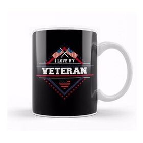 Baskı Dükkanı Patriotic I Love My Veteran Military Family Kupa