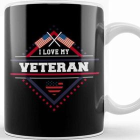 Baskı Dükkanı Patriotic I Love My Veteran Military Family Kupa