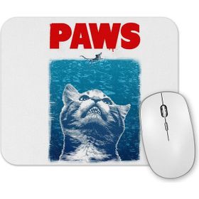 Baskı Dükkanı Paws Jaws Horror Korku Film Movie Spielberg Crossover Mouse Pad