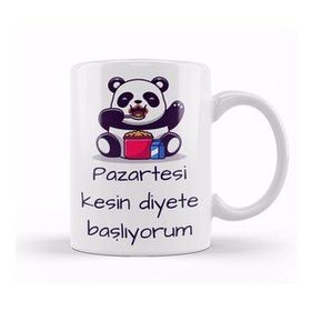 Baskı Dükkanı Pazartesi Kesin Diyete Başlıyorum Kupa