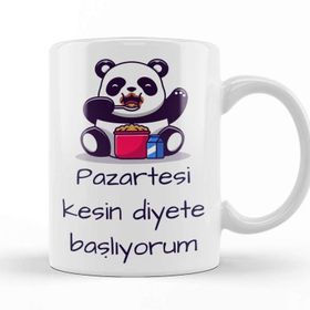 Baskı Dükkanı Pazartesi Kesin Diyete Başlıyorum Kupa