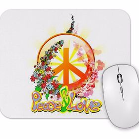 Baskı Dükkanı Peace Barış Simge Mouse Pad