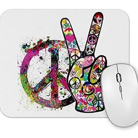 Baskı Dükkanı Peace Barış Simge Mouse Pad