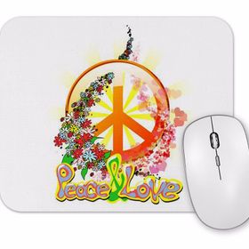 Baskı Dükkanı Peace Barış Simgesi Mouse Pad