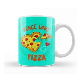 Baskı Dükkanı Peace Love Pizza Kupa