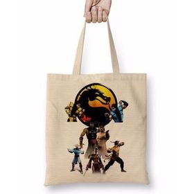 Baskı Dükkanı Pedido Do Cliente Mortal Kombat Bez Kadın Günlük Çanta