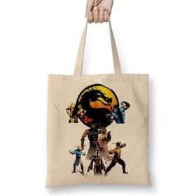Baskı Dükkanı Pedido Do Cliente Mortal Kombat Bez Kadın Günlük Çanta