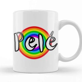 Baskı Dükkanı Pelé Retro Rainbow Style Kupa