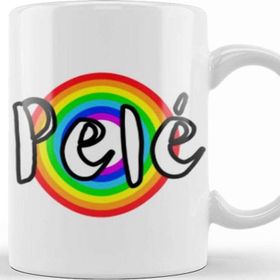 Baskı Dükkanı Pelé Retro Rainbow Style Kupa