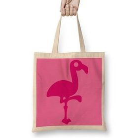 Baskı Dükkanı Pembe Yavru Flamingo Bez Kadın Günlük Çanta