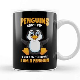 Baskı Dükkanı Penguins Can T Fly And Therefore I Am A Penguin Kupa