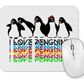 Baskı Dükkanı Penguins Penguen Mouse Pad