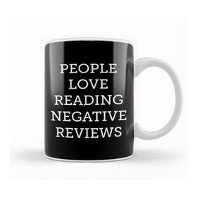 Baskı Dükkanı People Love Reading Negative Reviews Kupa