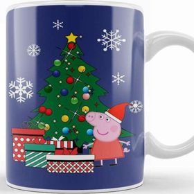 Baskı Dükkanı Peppa Pig Around The Christmas Tree Kupa