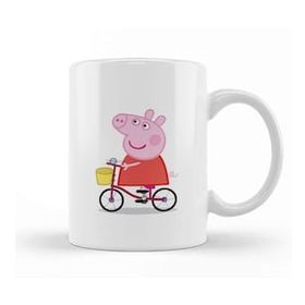 Baskı Dükkanı Peppa Pig Bir Bisiklette Peppa Pig Kupa