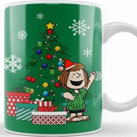 Baskı Dükkanı Peppermint Patty Around The Christmas Tree Peanuts Kupa