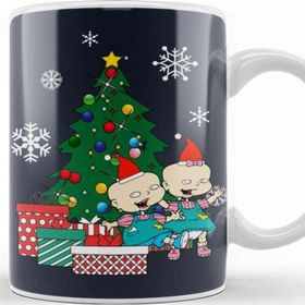 Baskı Dükkanı Phil And Lil Rugrats Around The Christmas Tree Kupa