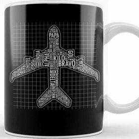 Baskı Dükkanı Phonetic Alphabet Airplane Pilot Flying Aviation Kupa
