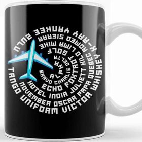 Baskı Dükkanı Phonetic Alphabet Airplane Pilot Flying Aviation Kupa